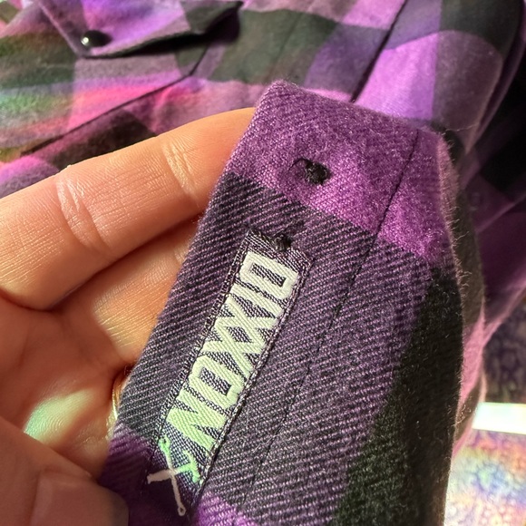 DIXXON Black and Purple Checkered Shirt - Picture 6 of 7